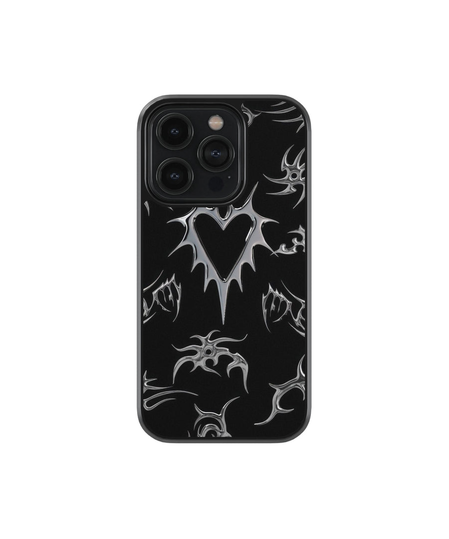 Black Heart Y2K Premium Glass Phone Cases