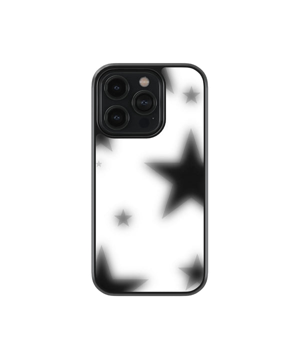 Black And White Star Premium Glass Phone Case