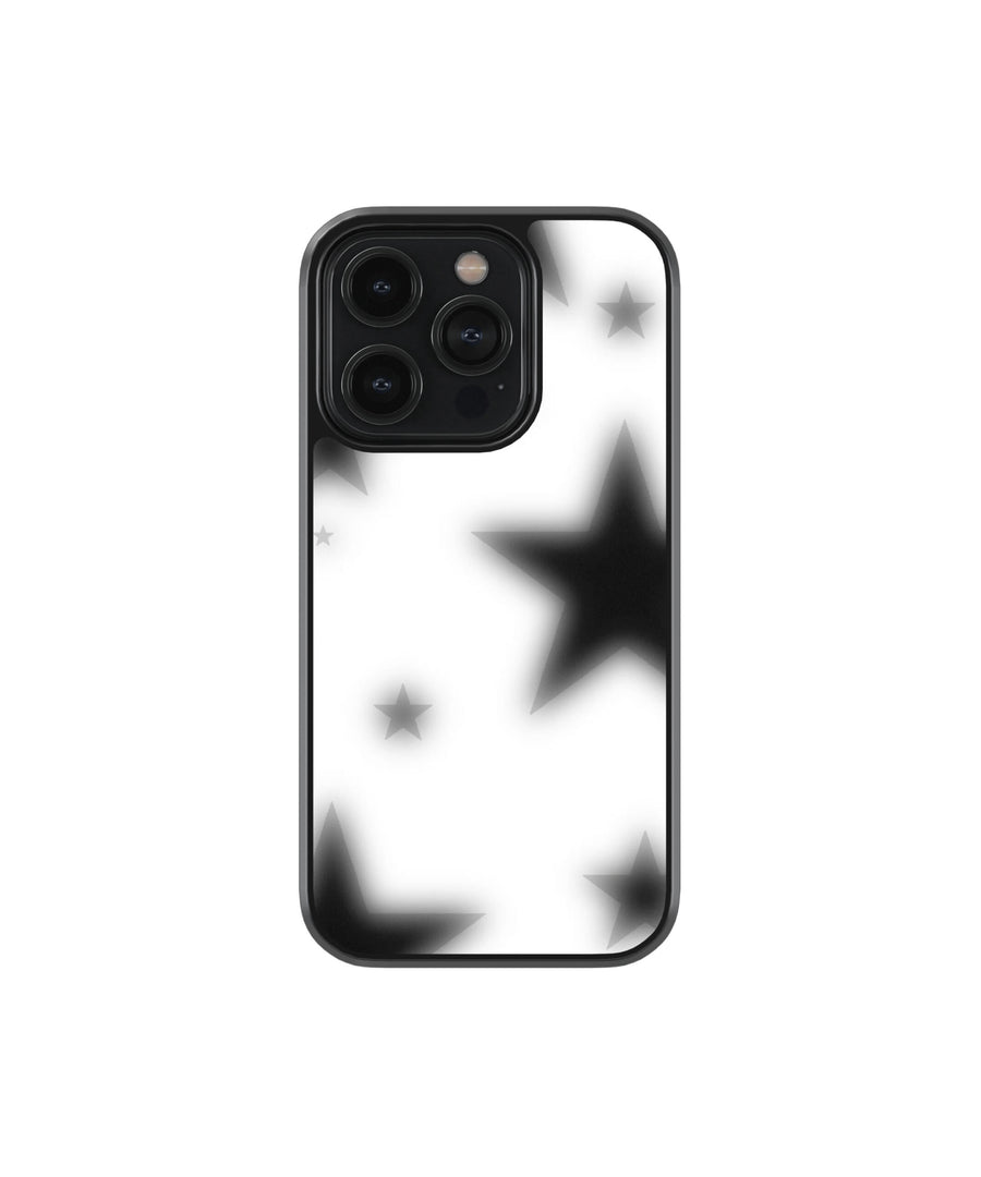 Black And White Star Premium Glass Phone Case