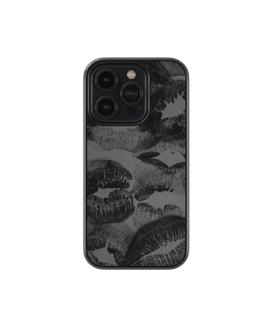 Black Kiss Asthetic Premium Glass Phone Cases