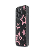 Pink Stars Premium Glass Phone Case