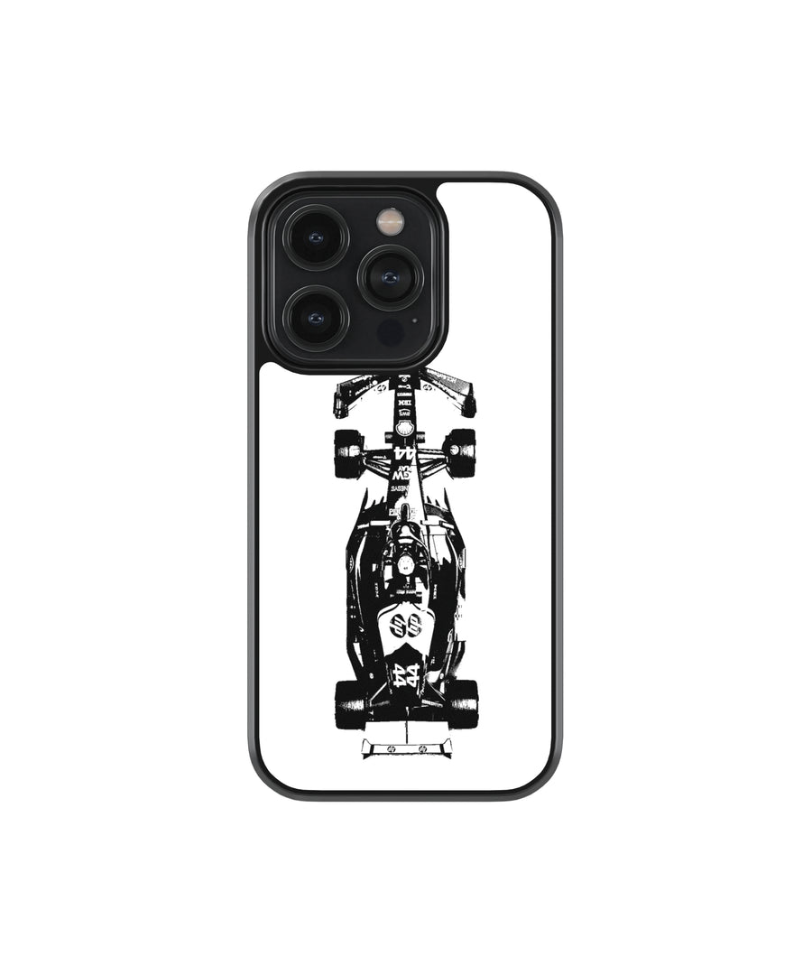 F1 Race Car Sketch Premium Glass Phone Case