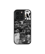 Tupac Newspaper Collage Premium Glass Phone Case