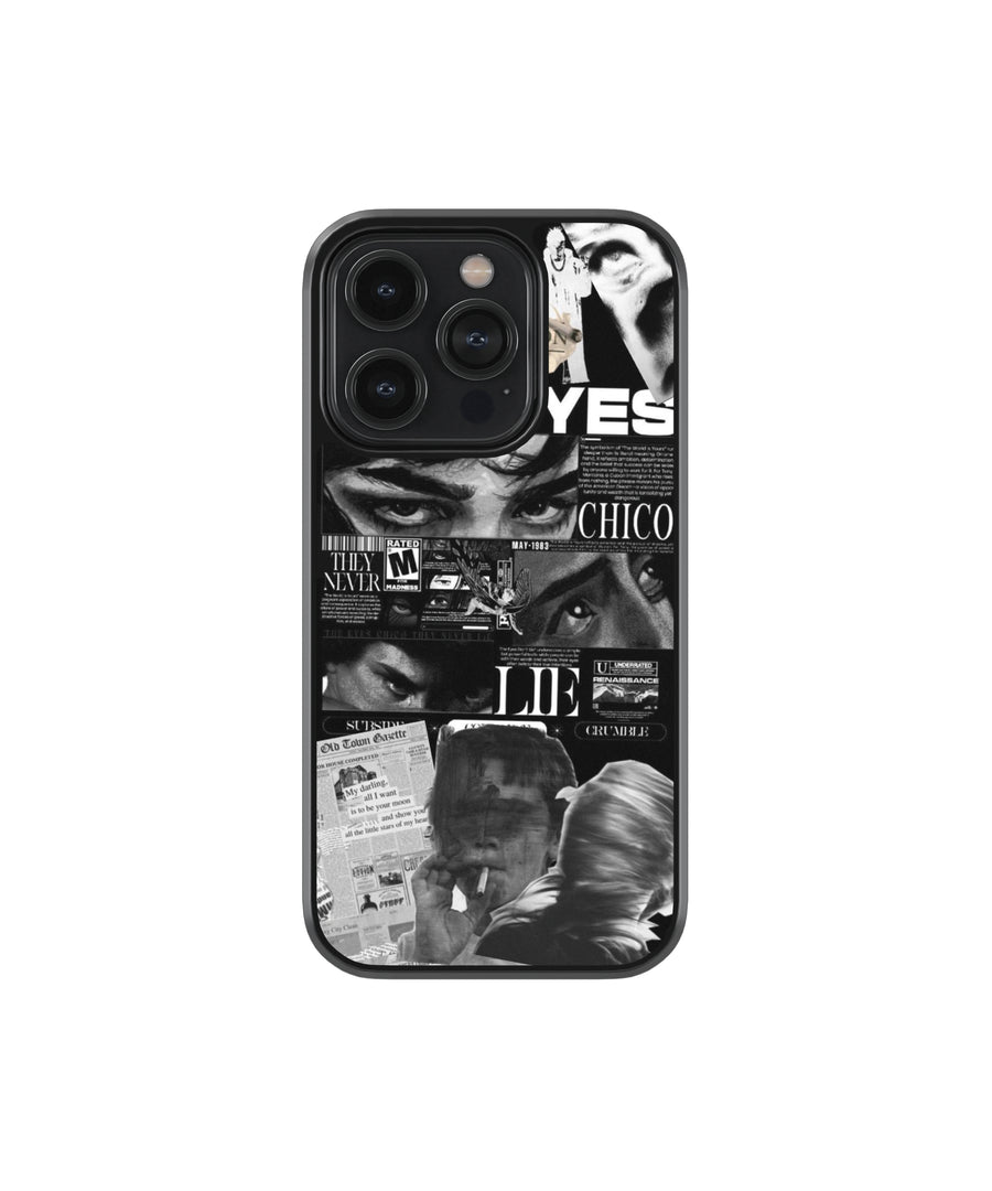 Tupac Newspaper Collage Premium Glass Phone Case