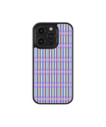 Lilac Tartan Premium Glass Phone Case