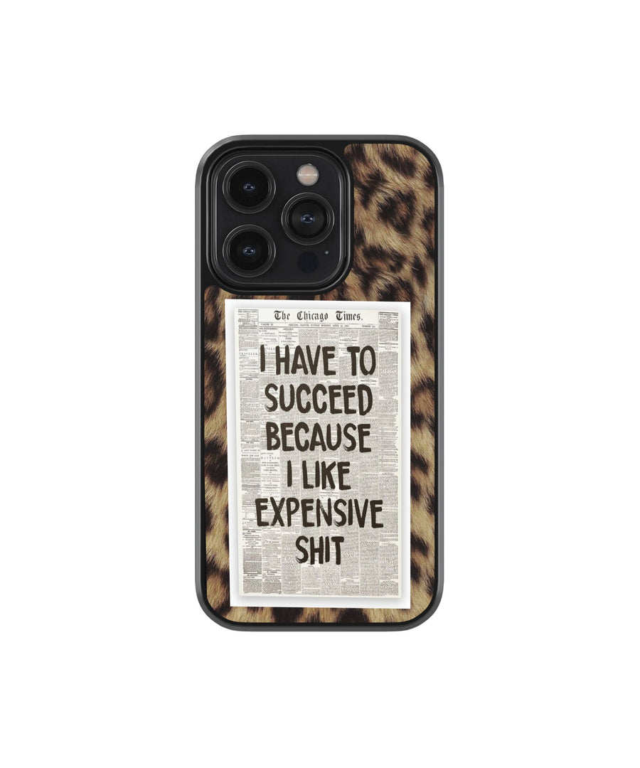 Expensive Taste Leopard Premium Glass Phone Case