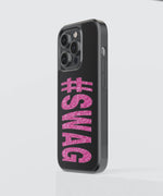 Pink Glitter #SWAG Premium Glass Phone Case