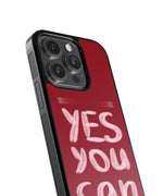 YES YOU CAN Premium Glass Phone Case