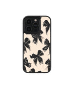 Black Bow Premium Glass Phone Case