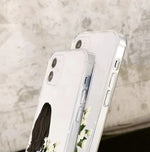 Girl With Tulip Clear Customize Silicone Case