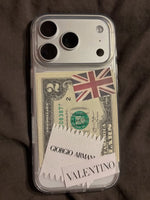 Old Money Note Clear Silicone Case