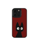 Black And Red Cat Premium Glass Phone Cases