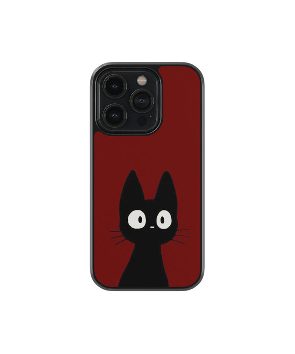 Black And Red Cat Premium Glass Phone Cases
