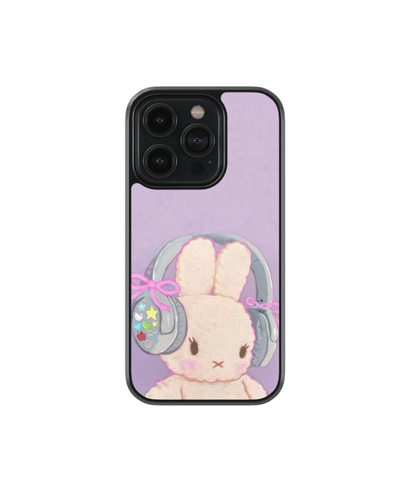 Purple Bunny Premium Glass Phone Cases