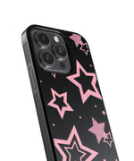 Pink Stars Premium Glass Phone Case