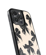 Black Bow Premium Glass Phone Case