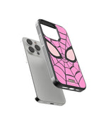Pink Spidey Eye Premium Glass Phone Case
