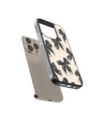 Black Bow Premium Glass Phone Case