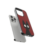 Black And Red Cat Premium Glass Phone Cases
