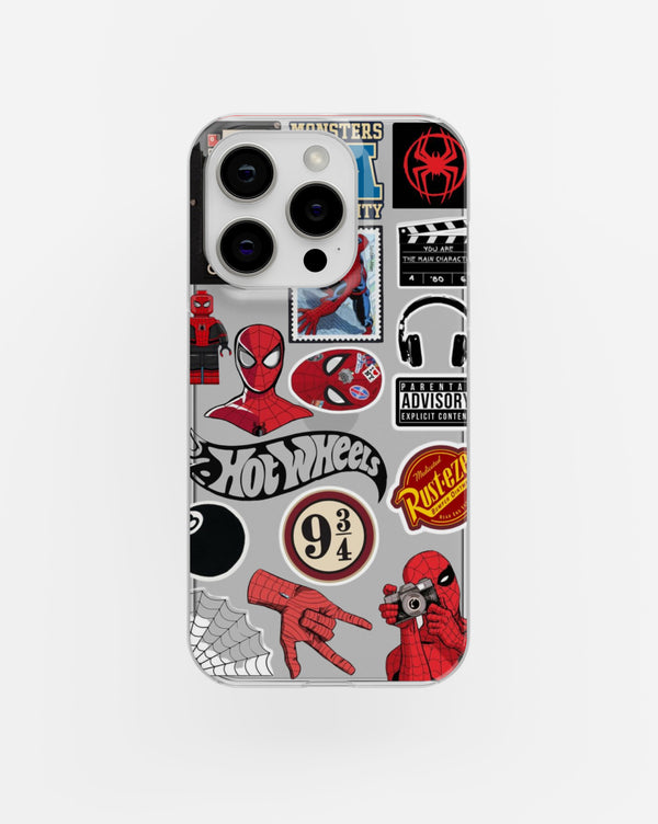 Spider - Man Sticker Clear Silicone Case