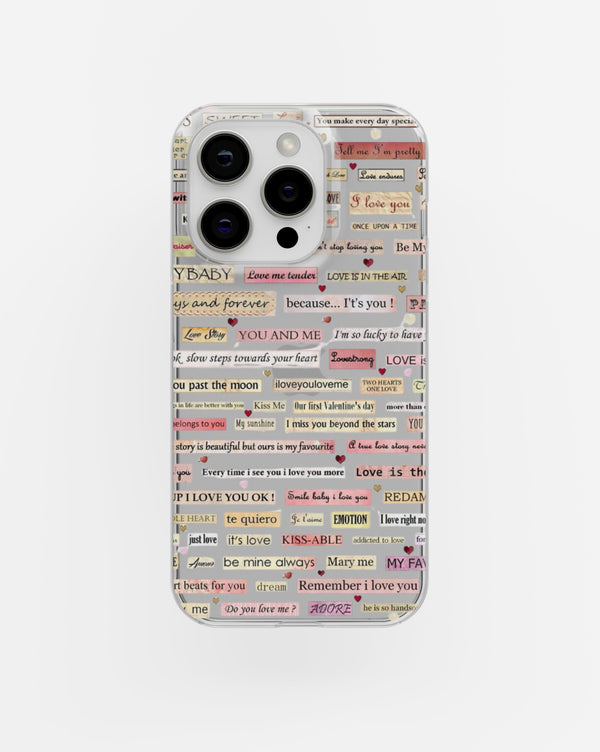 Love Story Clear Silicone Case