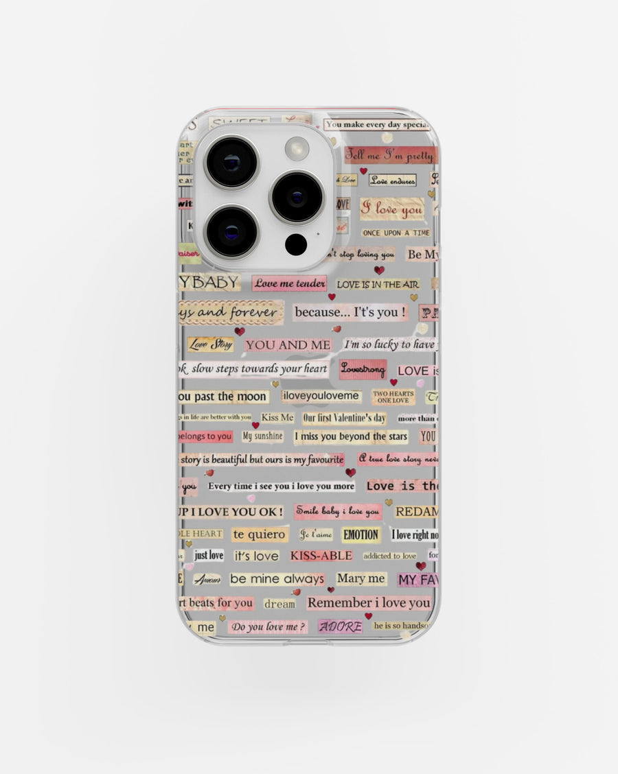 Love Story Clear Silicone Case
