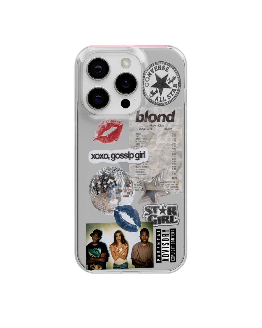 Y2K Sticker Bomb Clear Silicone Case