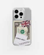 Old Money Note Clear Silicone Case