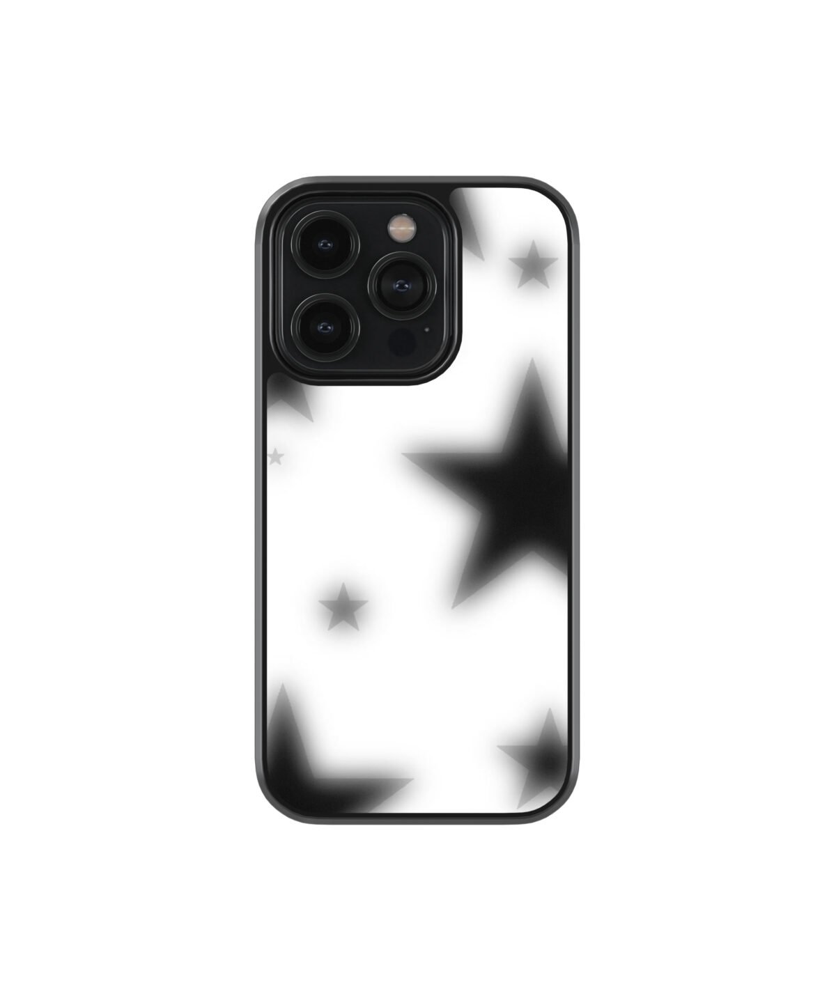 Black And White Star Premium Glass Phone Case - Image 1