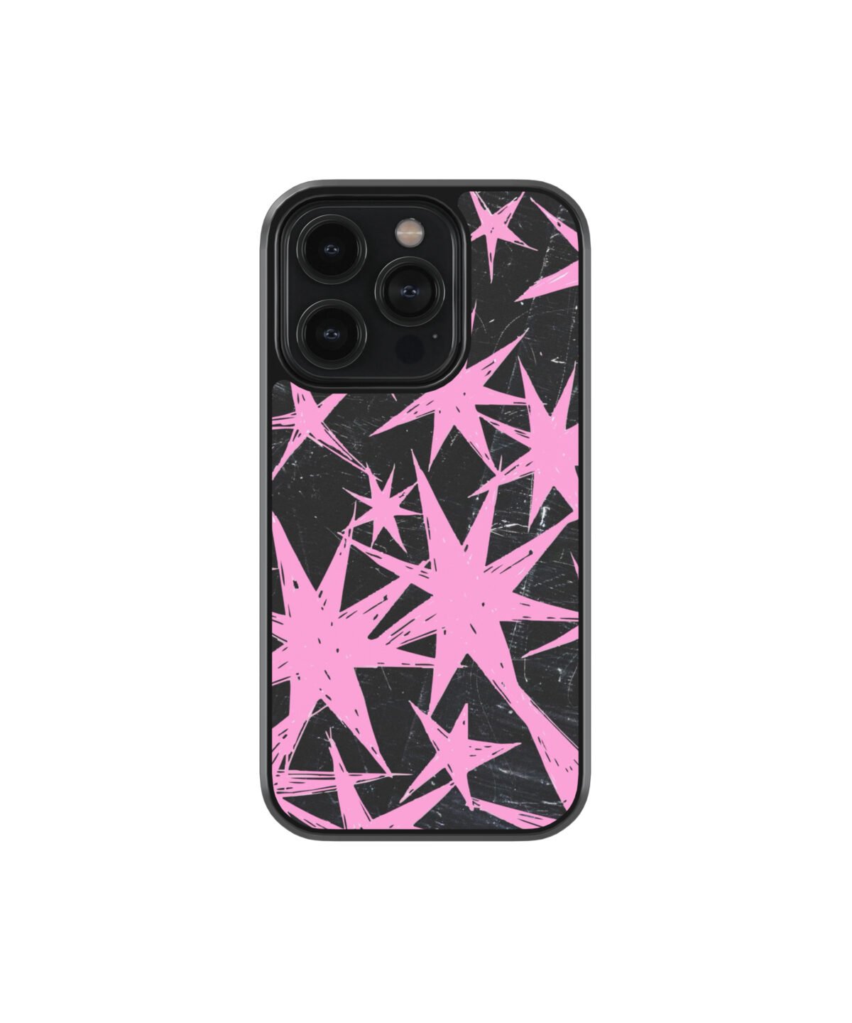 Pink Spark Premium Glass Phone Case - Image 1