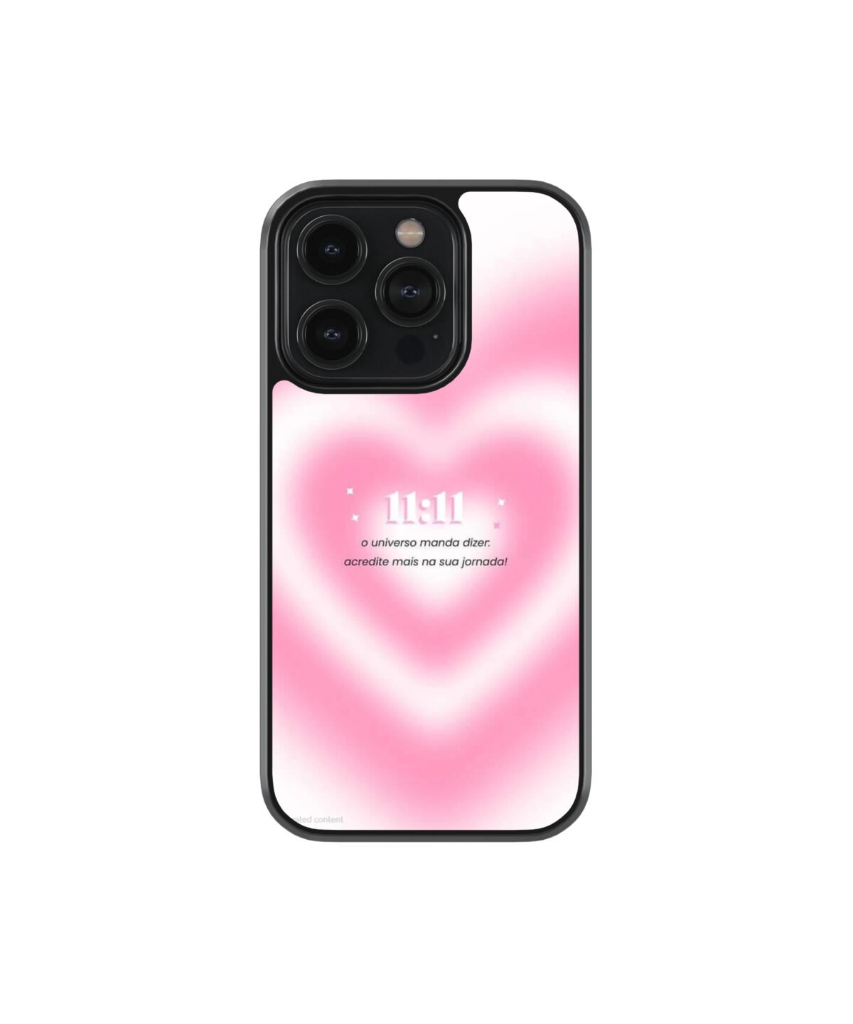 11:11 Heart Spread Premium Glass Phone Cases - Image 1