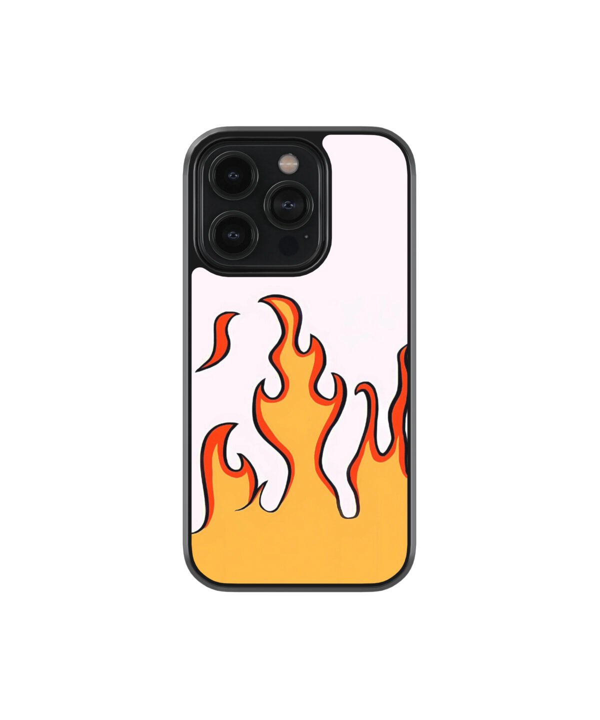 Flame Funky Premium Glass Phone Case - Image 1