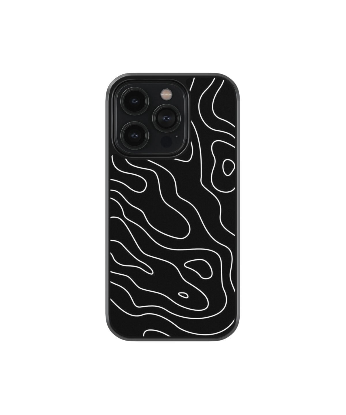 Line Art Funky Premium Glass Phone Case - Image 1