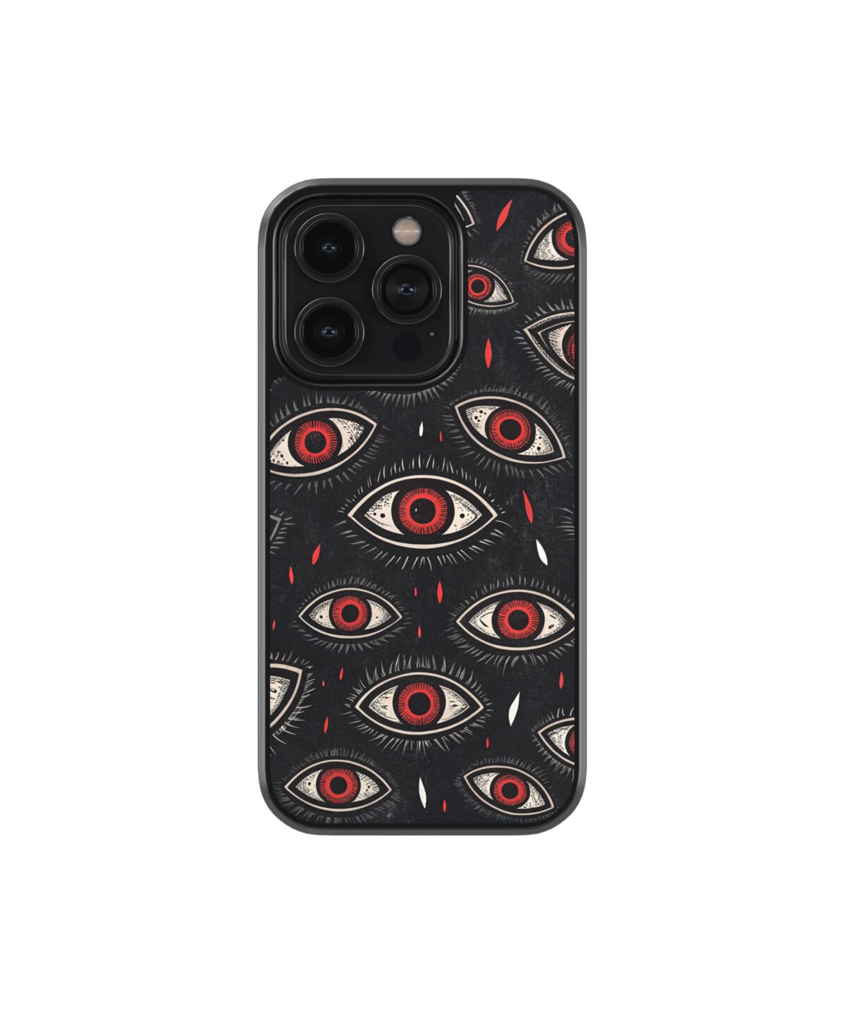 Red Eye Premium Glass Phone Cases - Image 1