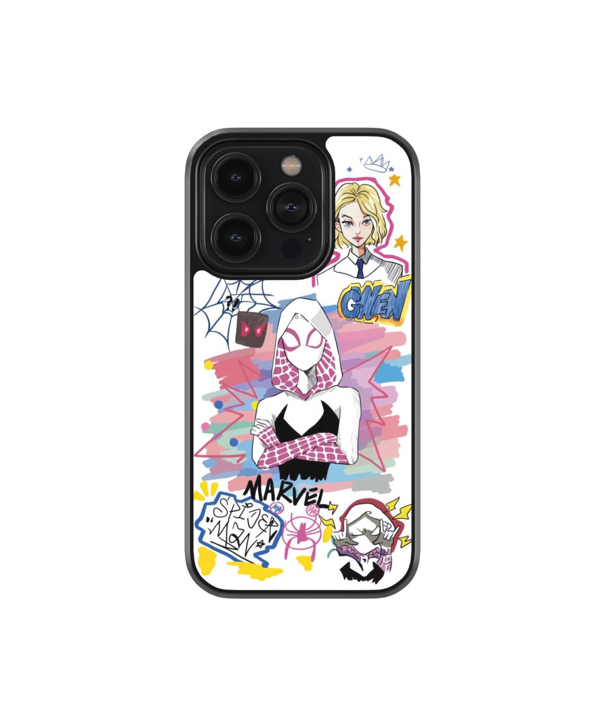 Spidey Man Premium Glass Phone Case - Image 1