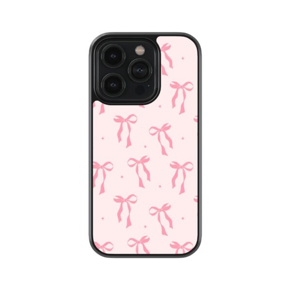 Pink Bow 6 Pintresty Premium Glass Phone Case