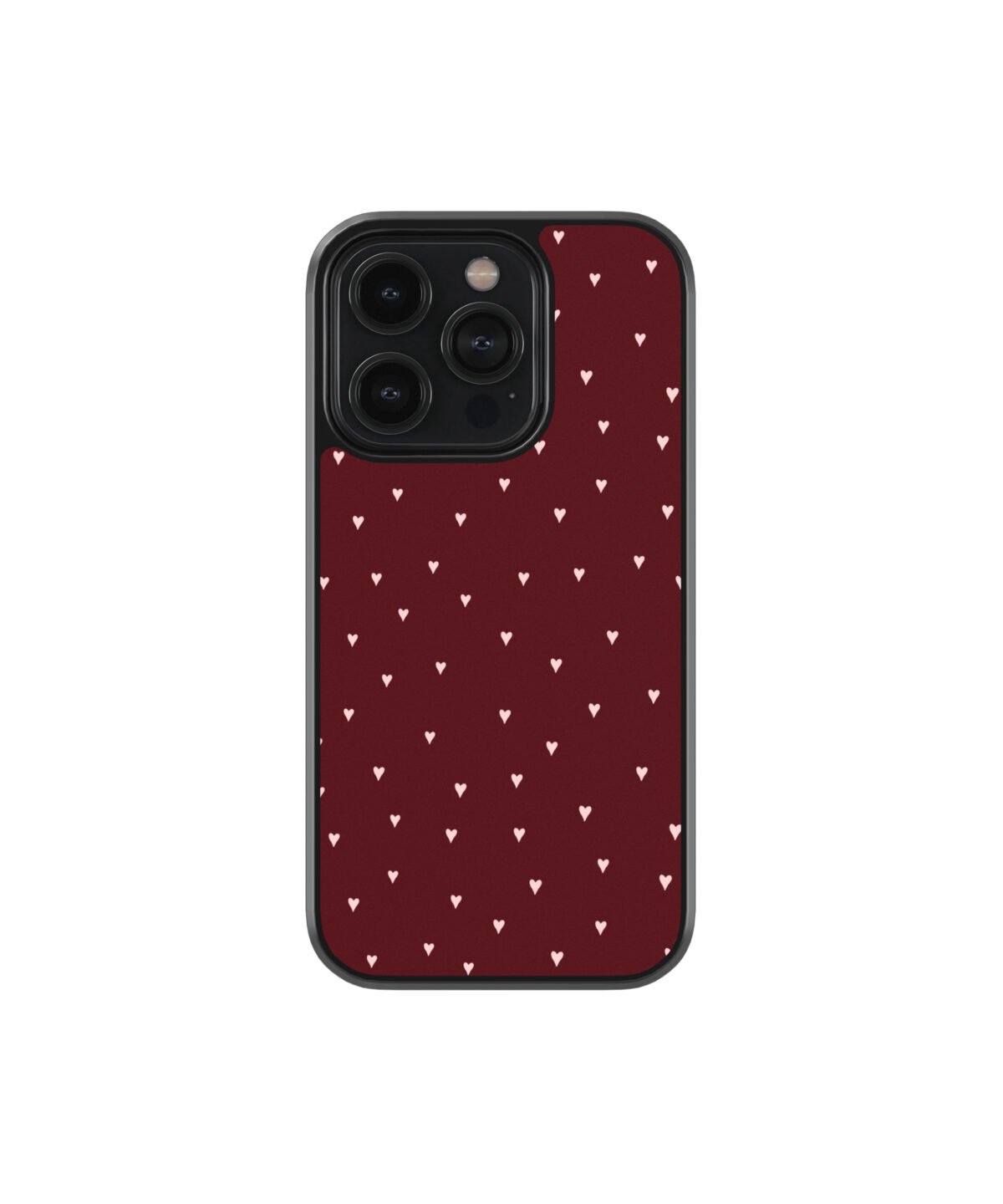 Red Heart Minimal Premium Glass Phone Cases - Image 1