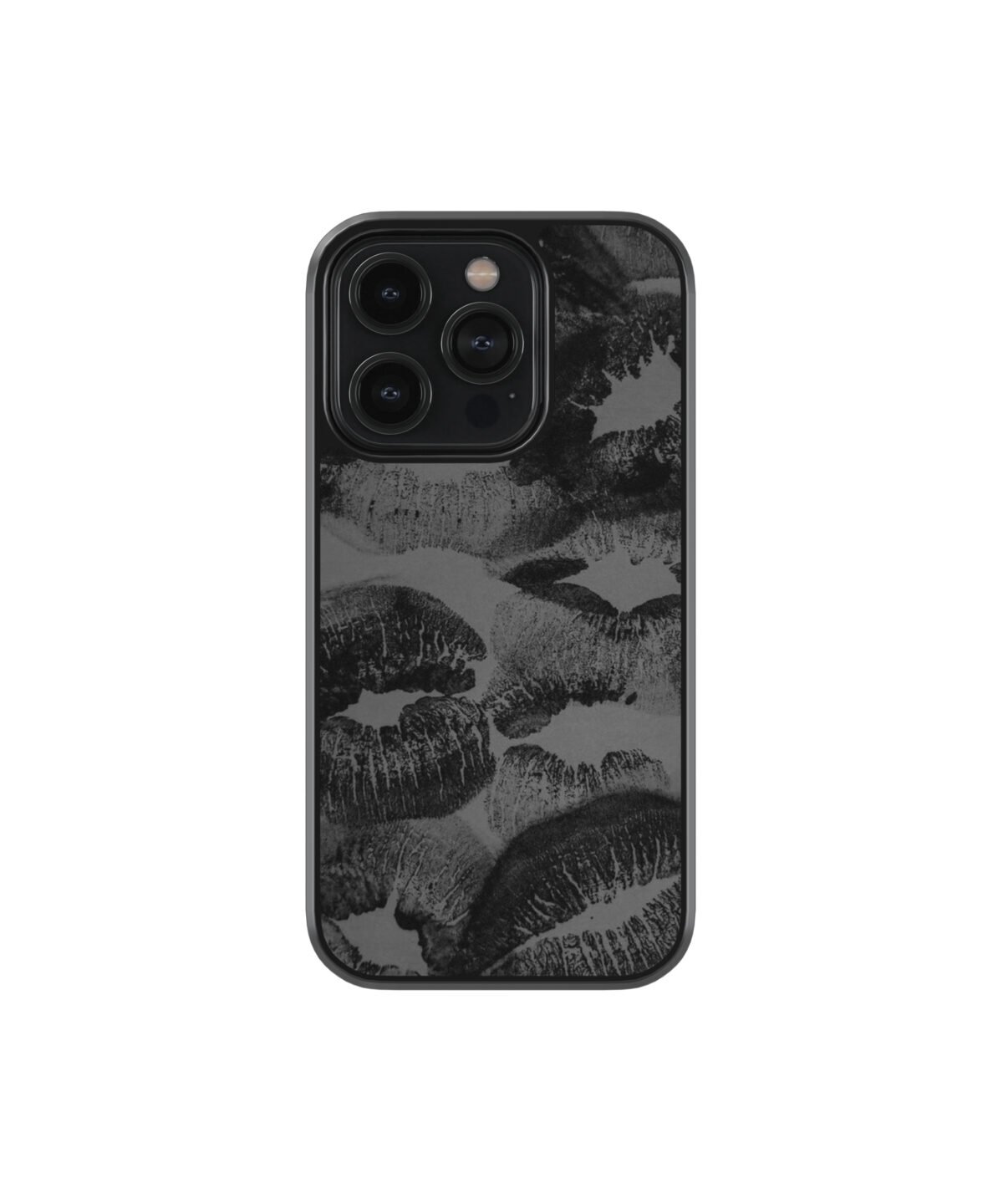 Black Kiss Asthetic Premium Glass Phone Cases - Image 1