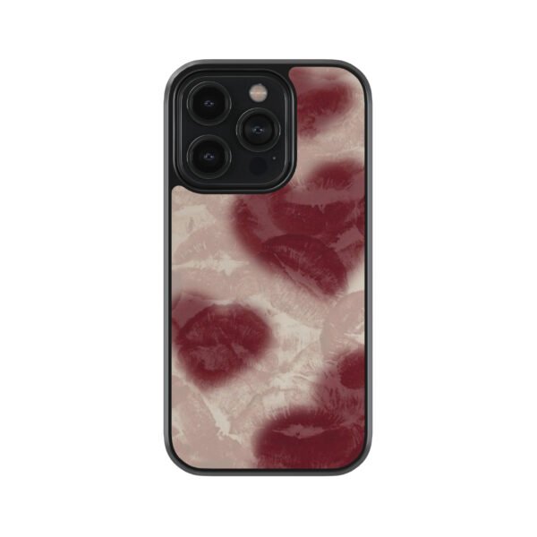 Red Kisses Abstract Premium Glass Phone Cases