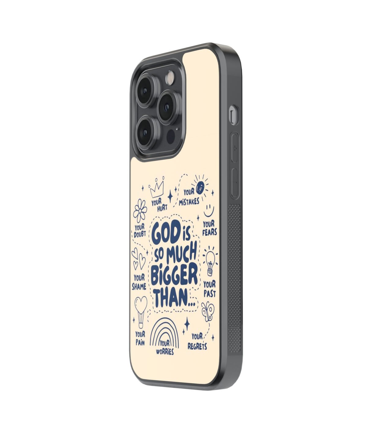 God is Bigger Than Premium Glass Phone Cases - Image 3