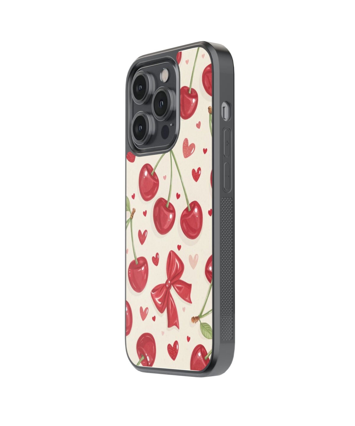 Red Cherry Pintresty Glass Phone Cases - Image 3