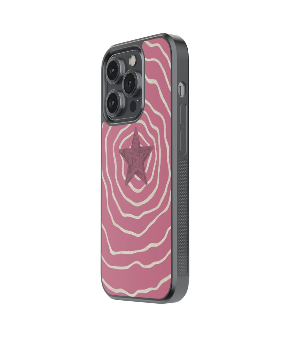 Pink Star Minimalist Premium Glass Phone Cases - Image 3