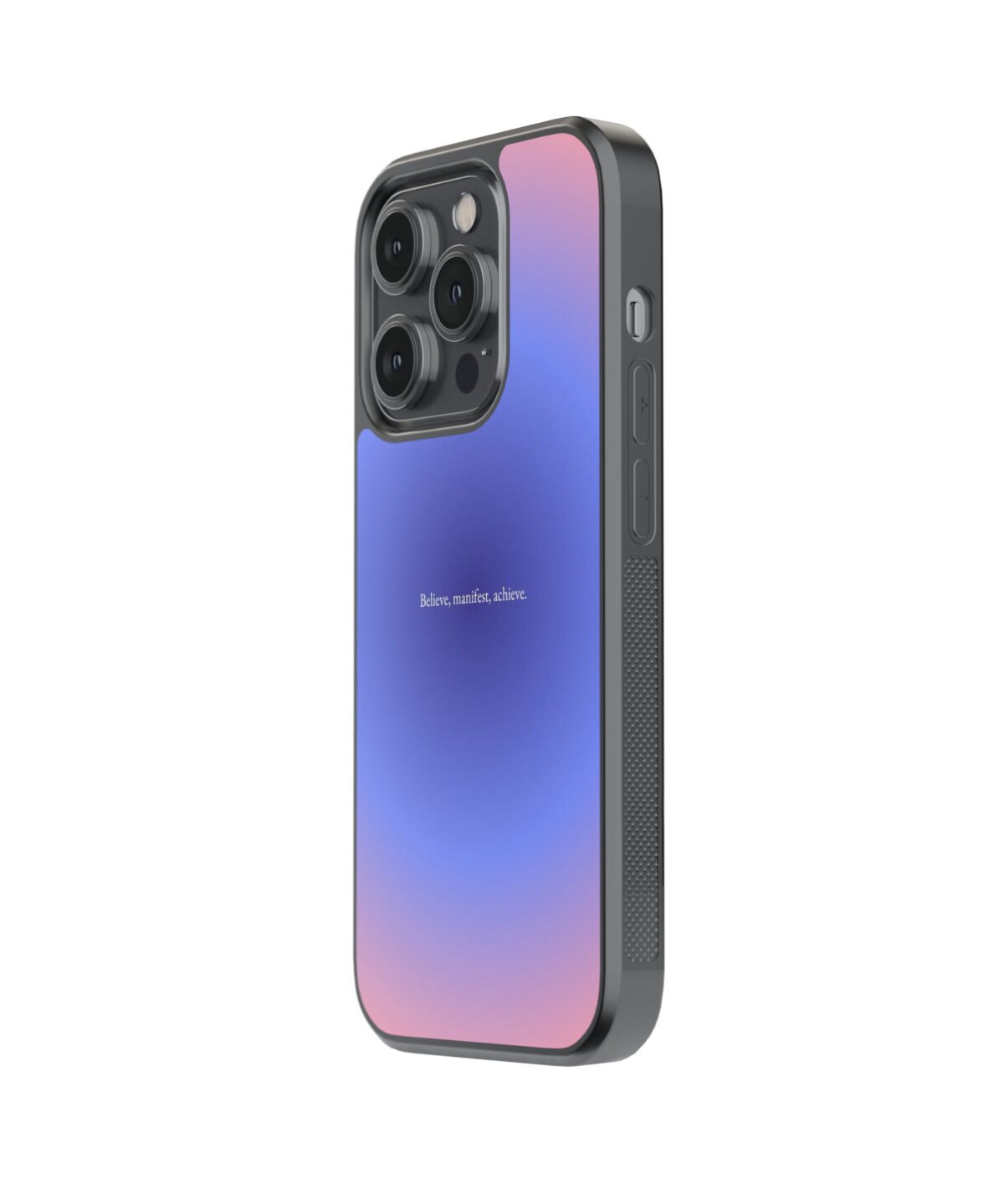 Believe Menifest Achieve Premium Glass Phone Case - Image 2