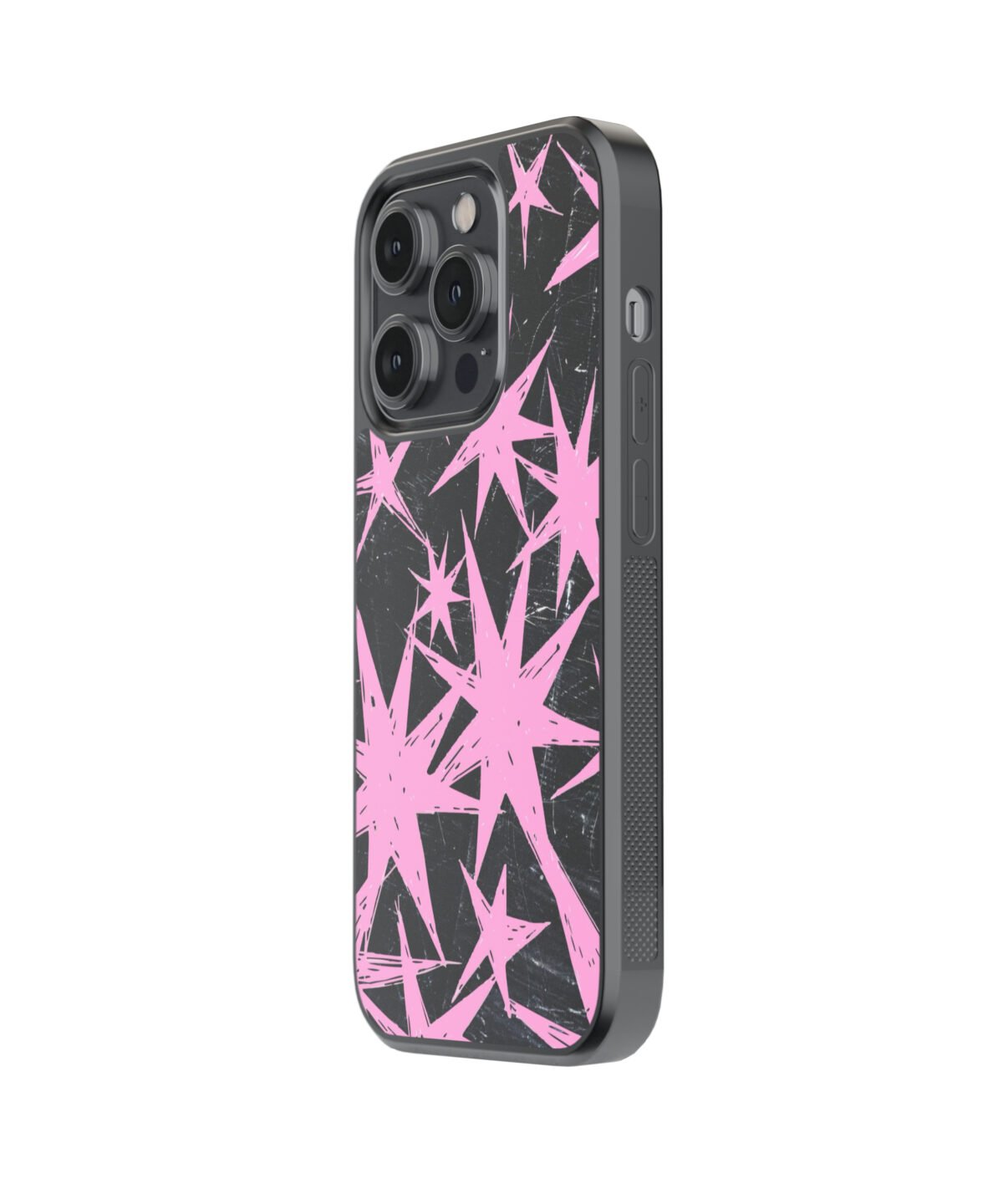 Pink Spark Premium Glass Phone Case - Image 4