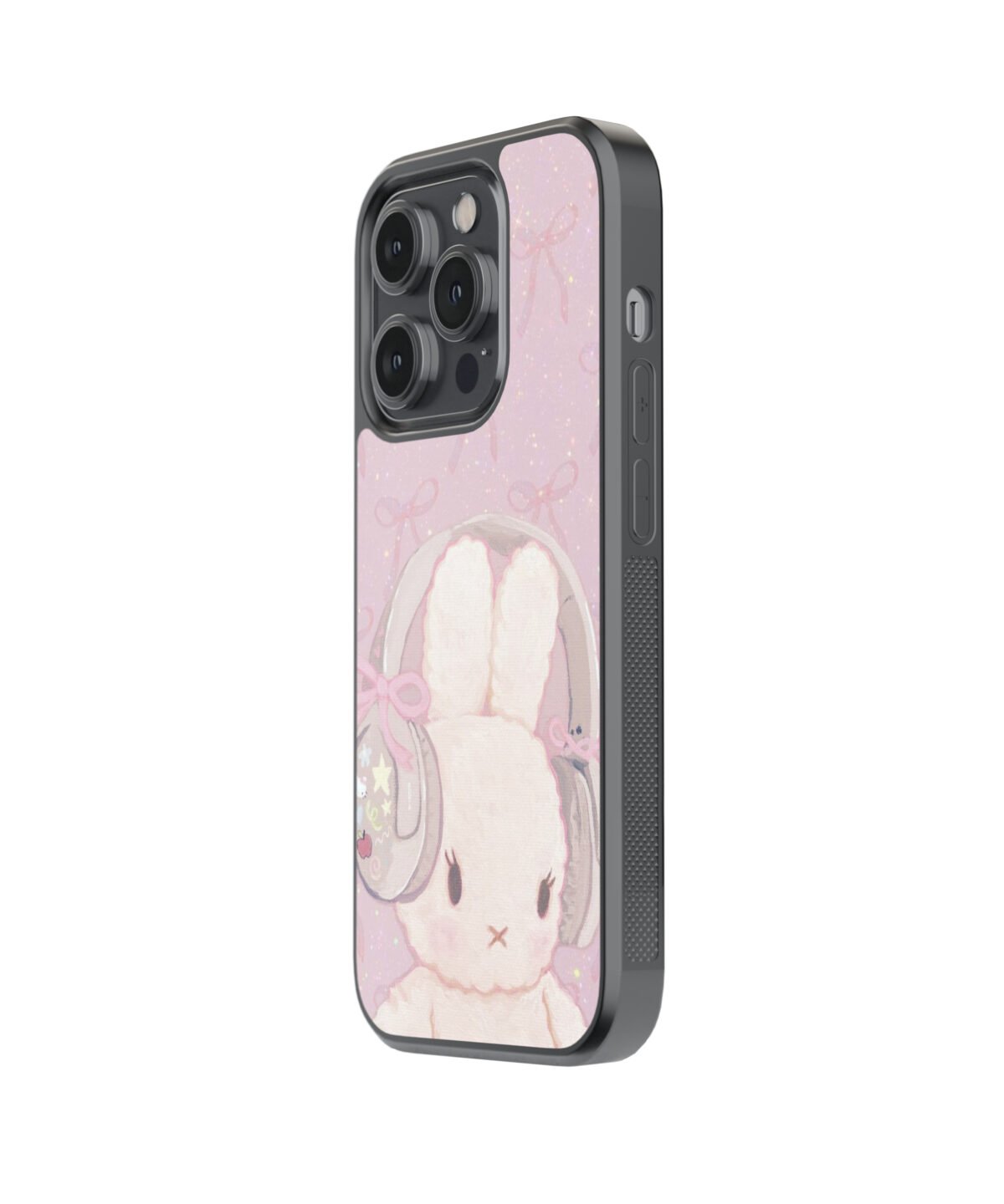 Bunny and Bow Premium Glass Phone Case - Image 4