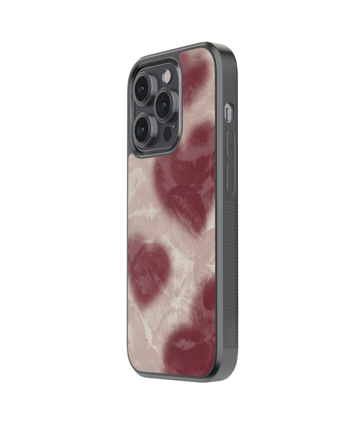 Red Kisses Abstract Premium Glass Phone Cases - Image 3