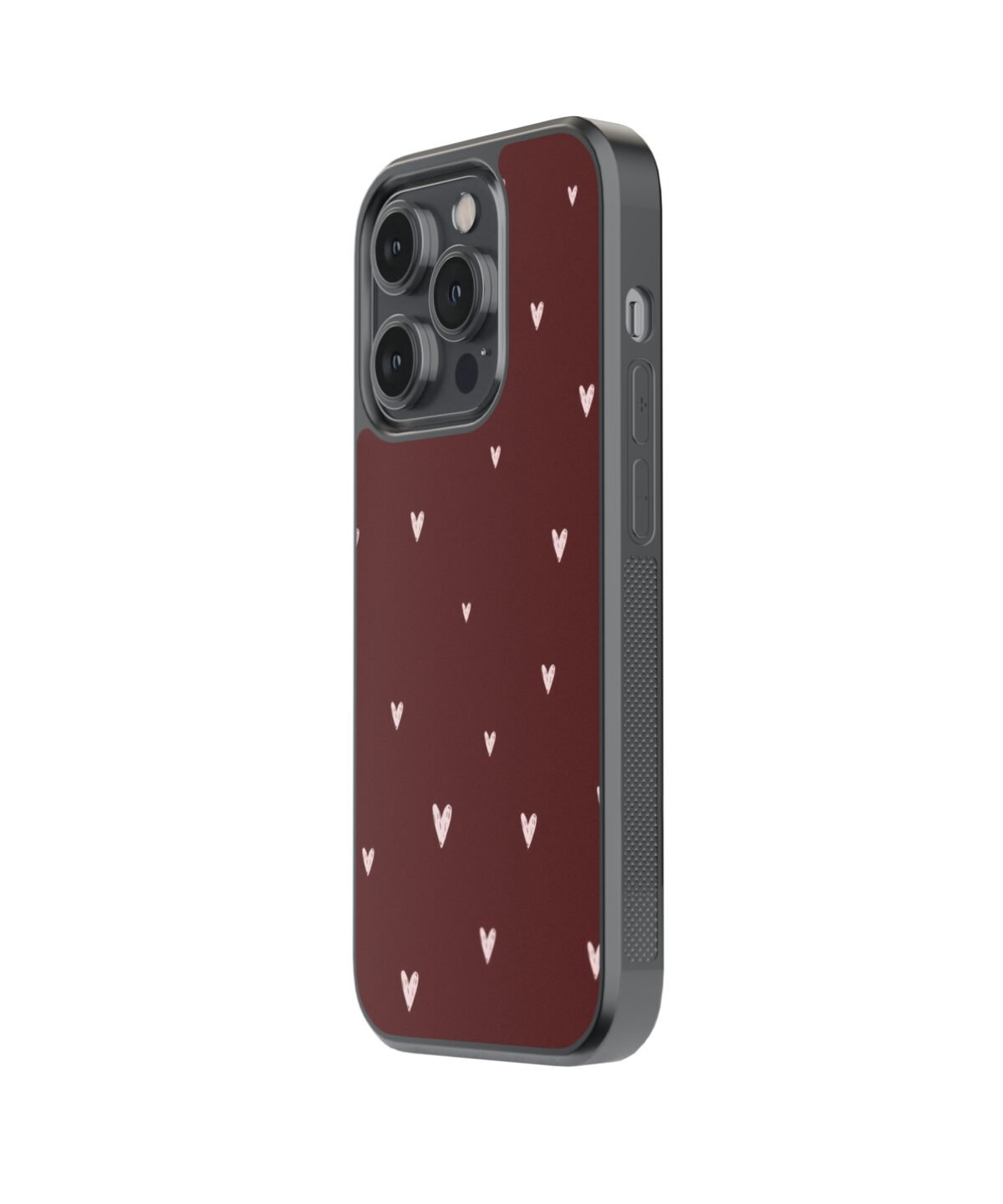 Red Heart Minimal Premium Glass Phone Case - Image 4