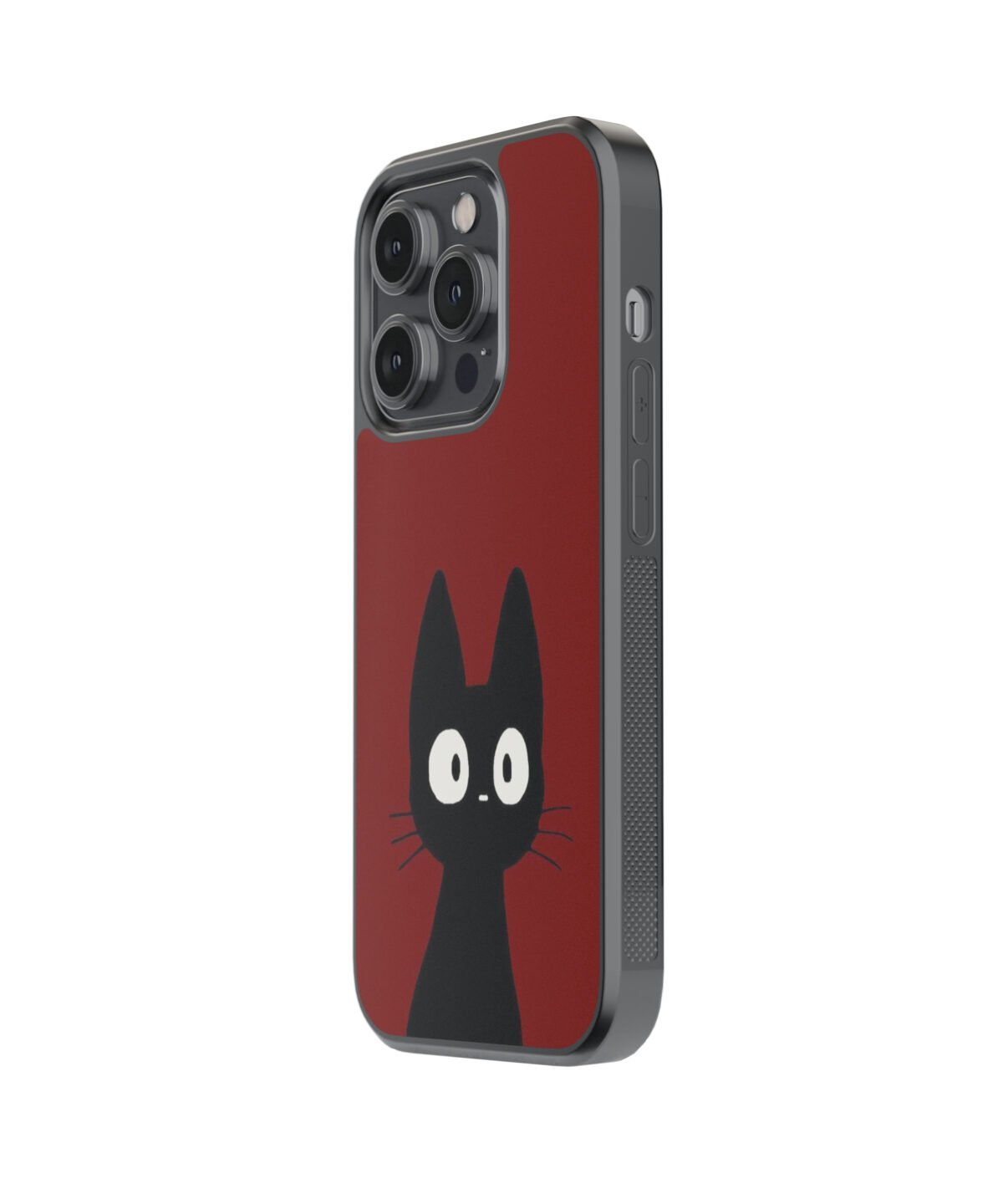 Black And Red Cat Premium Glass Phone Cases - Image 3