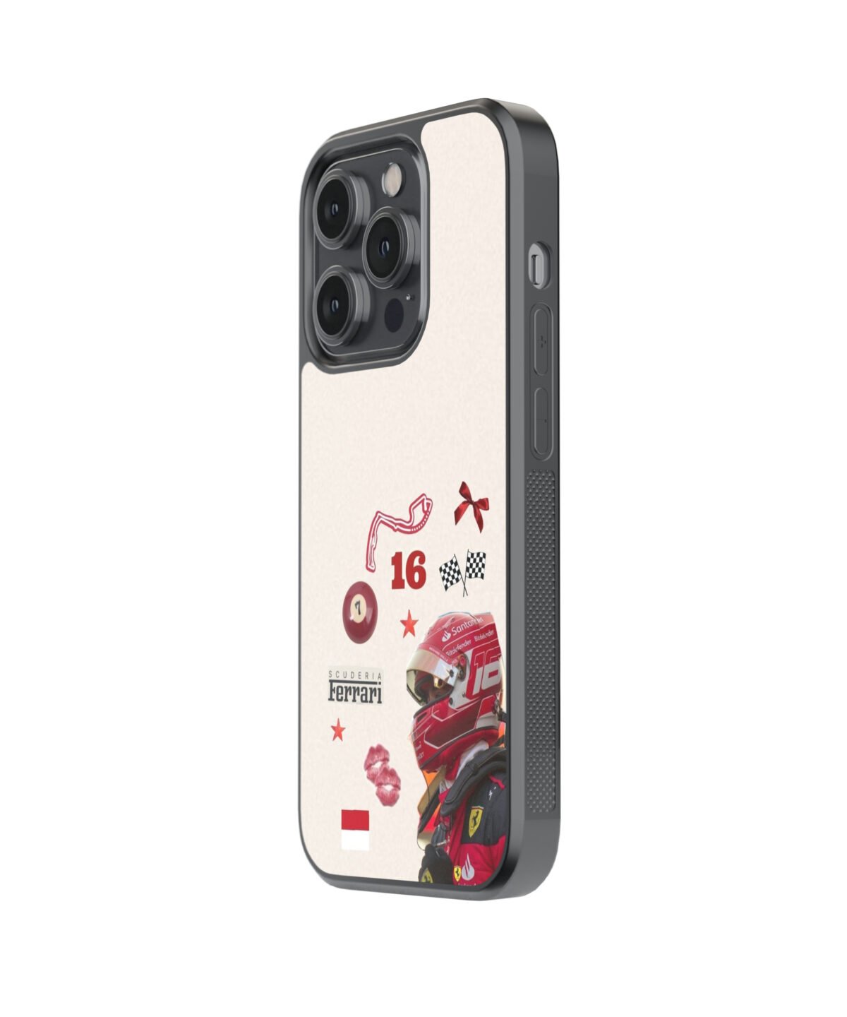 Charles Leclerc 16 Ferrari Premium Glass Phone Cases - Image 3