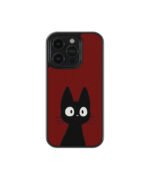 Black And Red Cat Premium Glass Phone Cases
